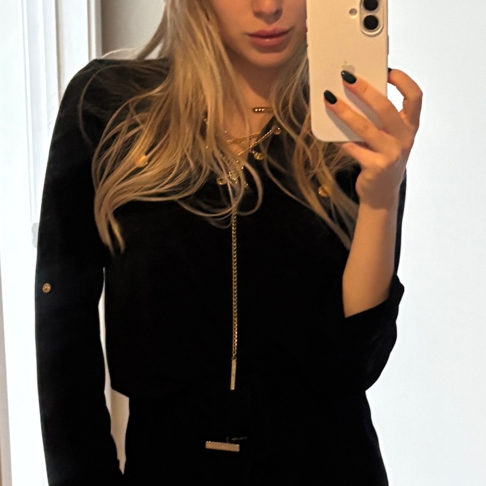 Michael Kors Black/Blue Midi Dress